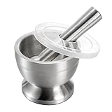 Bekith Mörser und Stößel Sets 18/8 Gebürsteter Edelstahl Gewürzmühle...