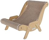 Kerbl Pet Katzenliegestuhl Sundowner, Aus hochwertigem Holz und Sisal, Für...
