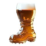 Tasse aus Glas, Bierstiefel aus schwerer Basis | transparenter...