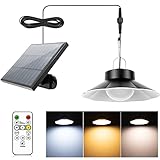 Solar Hängelampe, Solarlampen für Außen Hängend mit Fernbedienung,...