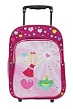 Idena 22047 - Rucksack Trolley mit 2 Rollen für Kinder, pink mit...