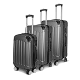 MOTUZP Kofferset 3 Teilig Hartschale,Koffer Handgepäck ABS Hard Case 4...