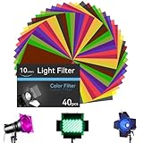 SAMNISOO 40 Stück Farbkorrektur-Gel-Lichtfilter, Transparentfolie...