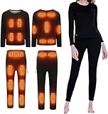 tylxayoxa Beheiztes Unterwäscheset, 22-Zonen-Heizung, Beheizte...