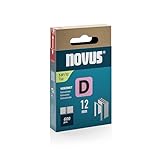 NOVUS TOOLS Flachdrahtklammern 12 mm, 600 Tacker-Klammern vom Typ 53F/12,...