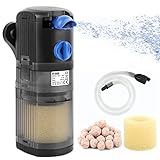 OMECO Aquarium Filter Innenfilter klein 500L/H Aquarium Filterpumpe Leise...