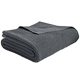 MH MYLUNE HOME Baumwolldecke Strickdecke Öko-Tex 150x200cm Kuscheldecke...