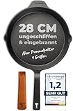 TECOR Gusseisenpfanne Induktion 28 cm ungeschliffen, universell, natürlich...