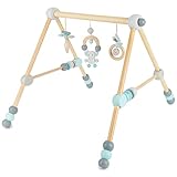 Bieco Spielbogen Baby Holz Höhenverstellbar | Baby Gym | Spieltrapez...