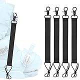 Fukaisu 4 STK Snowboard Kurzleinen mit Schlüsselring, 25cm Polyester...