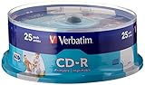 Verbatim CD-R AZO Wide Inkjet Printable 700 MB, 25er Pack Spindel, CD...