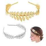 2 Stück Damen Haarband Gold Kopfschmuck Braut, haarschmuck, Römische...