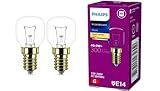 2x Philips Backofenlampe E14 40W Tropfenform 45mm Durchmesser,...