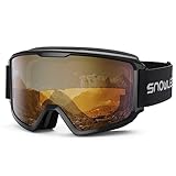 Skibrille Damen und Herren Snowboardbrille Doppel-Objektiv OTG UV400 Schutz...