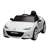 TCARAIWEN 12V Elektroauto für Kinder, Mazda MX-5 Lizenziertes...