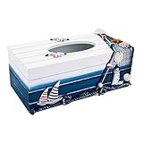 Taschentuchbox aus Holz, mediterrane, dekorative Taschentuchbox, Küste,...