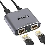Tenda LAN Splitter 1 auf 2, Gigabit LAN Switch 2 Port Ethernet Splitter LAN...