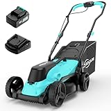 YARDCARE Akku-Rasenmäher, LED-Display, bis zu 300㎡ Rasen, 34 cm...