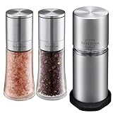 SILBERTHAL Gewürzmühlen Set mit einstellbarem Mahlgrad - Edelstahl -...