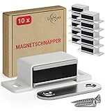 LouMaxx Magnetschnäpper stark - Haltekraft 4kg - 10er Set in weiß –...