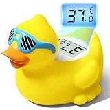 JARMAPOZ Baby-Badethermometer mit Ente, Bade- und Raumtemperaturthermometer...