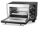 EMERIO Mini Backofen | 10 Liter | 800 Watt | inkl. Backblech und Grillrost...