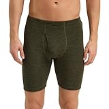 Dilling Herren Boxershorts Dunkelgrün Meliert L 100% Bio-Merinowolle...