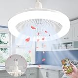 Anyingkai Ventilator lampe E27,Deckenventilator Mit Beleuchtung...