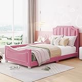 YAIXBNG Kinderbett Polsterbett 90 * 200cm Schlafsofa Bettgestell Flanell...