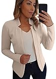 Yming Frauen Casual Langarm Blazer Mit Taschen Cardigan Büro Business...