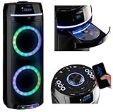 REFLEXION PS10BTCD Mobiler Bluetooth Partylautsprecher, LED...