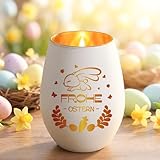 Ostern Geschenke - Windlicht Ostern, Oster Tischdeko mit Hasen-Motiv,...