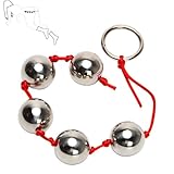 Edelstahl-Analperlen-Set (5 Kugeln) Metall Analbeads mit flexibel...