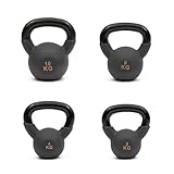 Worqout Kettlebell (4 kg) – Robuster Gusseisen-Kettlebell mit...