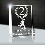 3Dglas Glaspokal MEDIUM | Glas Trophäe | graviert nach deinen Wünschen