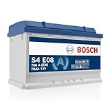 Bosch S4E08 Autobatterie 70 Ah - 760 A - 12 V, EFB Blei-Säure-Batterie...