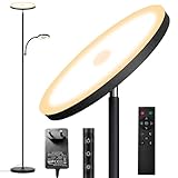 42W Stehlampe Wohnzimmer, 4200LM LED Deckenfluter mit Leselampe 2700K-6500K...