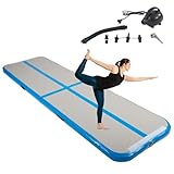 LSBIKE 3/4/5/6M Aufblasbare Gymnastikmatte Yoga-Rollmatte Mit Elektrischer...
