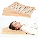 2 Stück Sauna Kopfstütze aus 100% Naturholz - Ergonomisches Saunazubehör...
