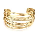 Uwiyo Gold Offener Armreif GroßE GoldarmbäNder Breiter Damen Armspange...