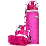 Kemier kollabierbare Silikon-Wasserflaschen-750ML, Medizinische Qualität,...