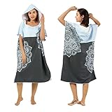 Zingtto Extra großer Surf-Poncho mit Kapuze und Kapuze. Strandponcho für...