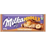 Milka Toffee Ganznuss 1 x 300g I Großtafel I Alpenmilch-Schokolade I mit...