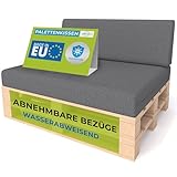 Pillows24- Palettenkissen 2-teiliges Set | Palettenauflage für...