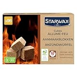 STARWAX - Anzündwürfel XXL - Brenndauer bis 10 min - Schnelle, saubere...