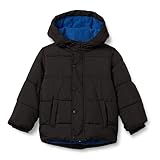 Amazon Essentials Jungen Schwere Pufferjacke mit Kapuze, Schwarz, 9 Jahre