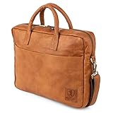 Berliner Bags Vintage Laptoptasche Madrid, 15 Zoll Umhängetasche aus...