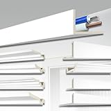HEXIM Rohrabdeckleiste 90x160mm Kabelkanal weiß PU-Schaum, Rohrabdeckung...