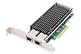 DIGITUS 10 Gigabit Ethernet Server Netzwerkkarte - 2 Port RJ45 - NIC -...