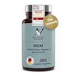 MSM + Vitamin C - 2000mg Methylsulfonylmethan + natürliches Vitamin C...